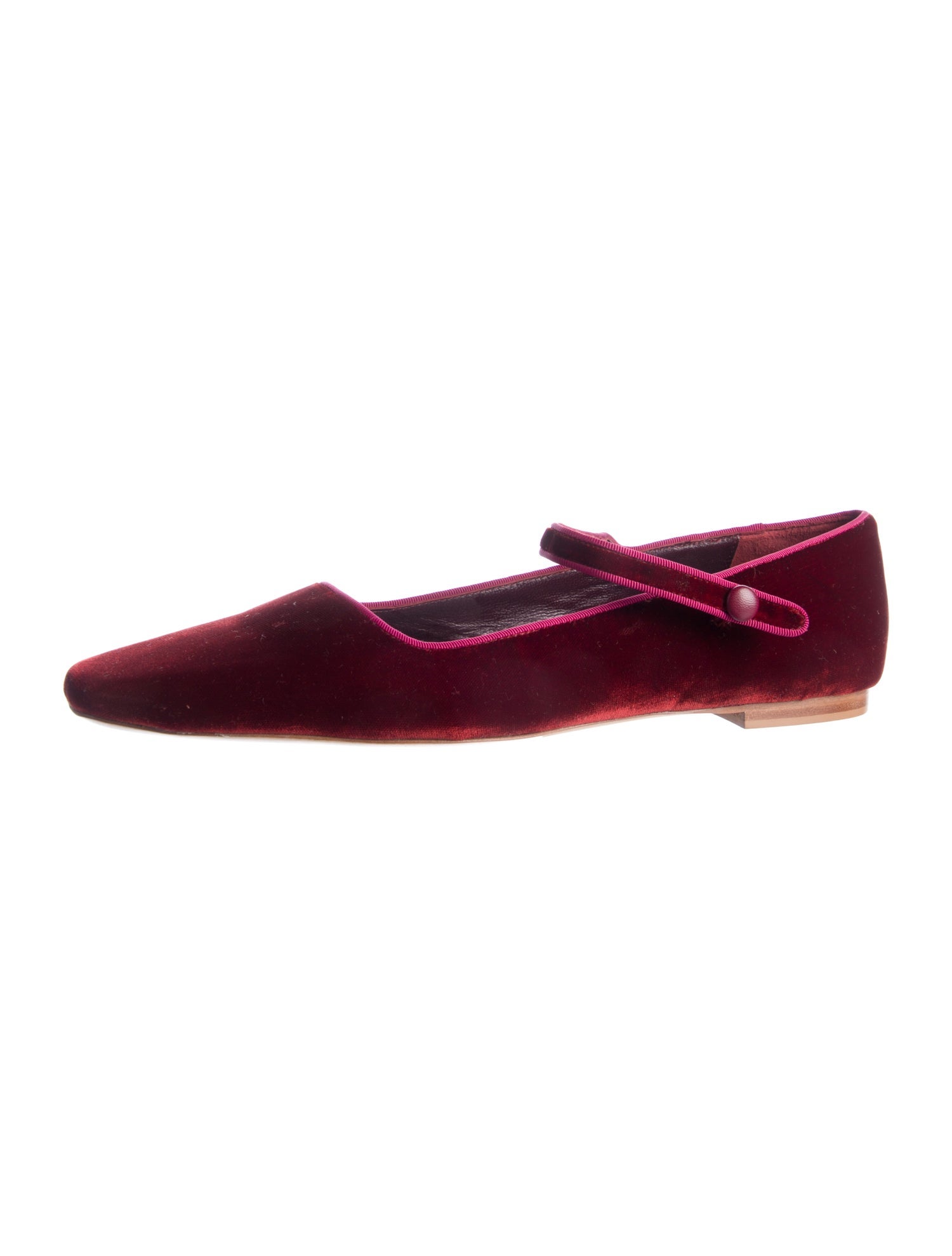 DÔEN Velvet Grosgrain Trim Mary Jane Flats
