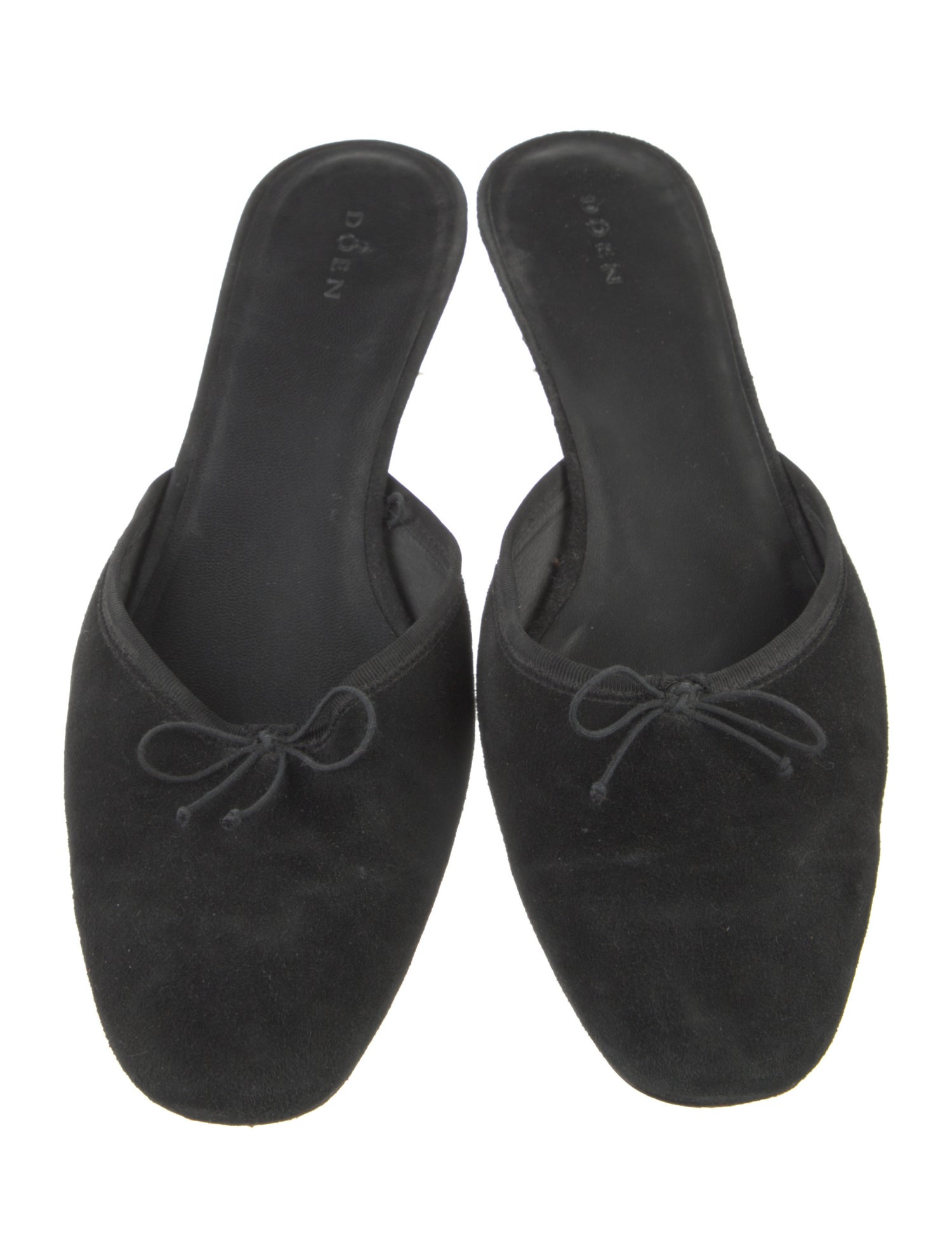 DÔEN Suede Bow Accents Mules