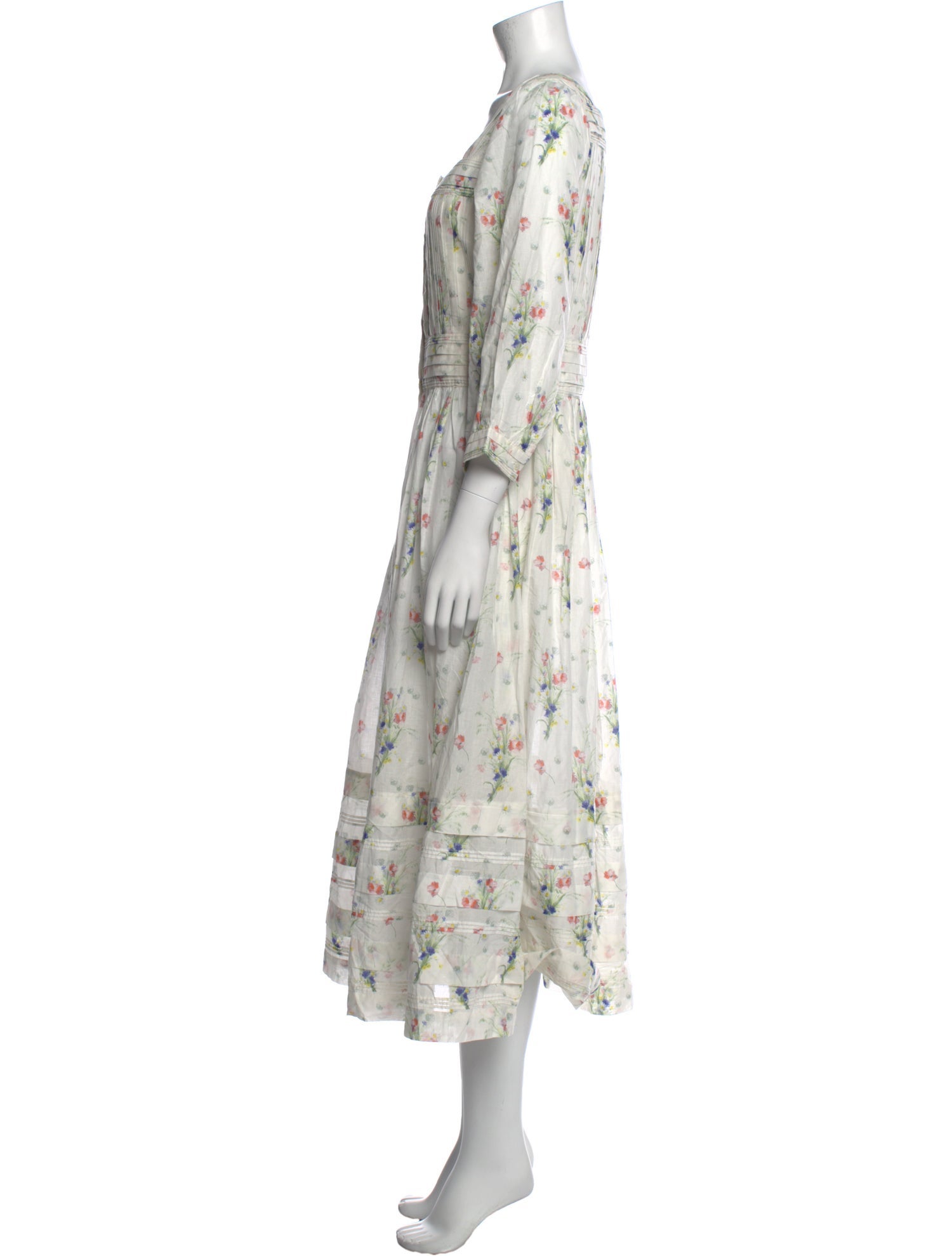 DÔEN Floral Print Midi Length Dress w/ Tags
