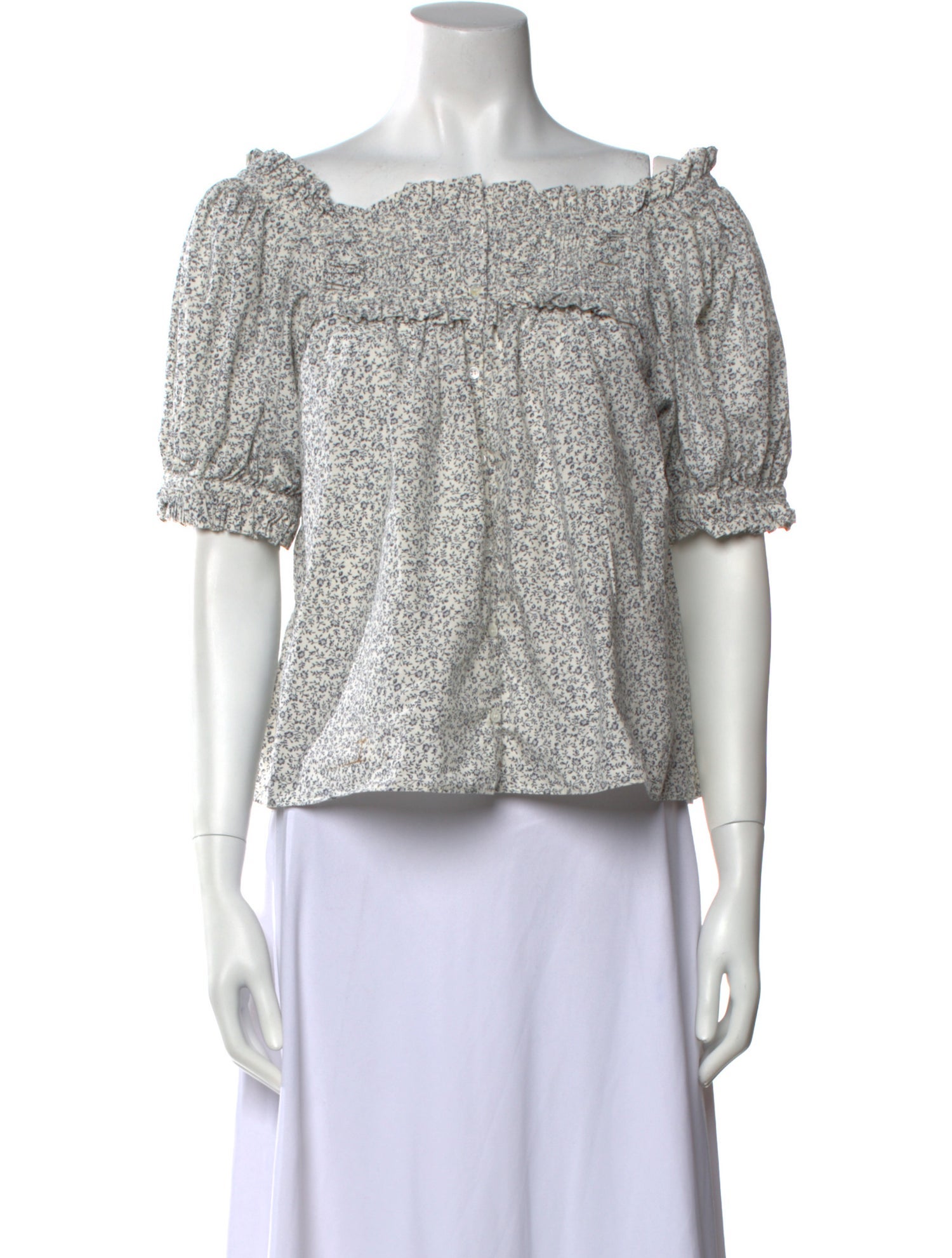 DÔEN Off-The-Shoulder Short Sleeve Crop Top