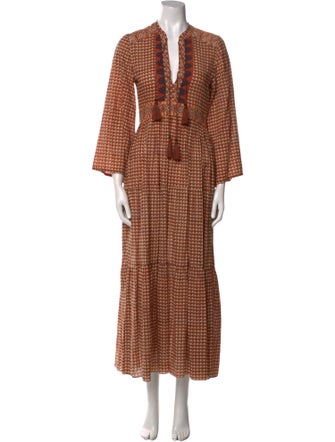 DÔEN Plaid Print Long Dress