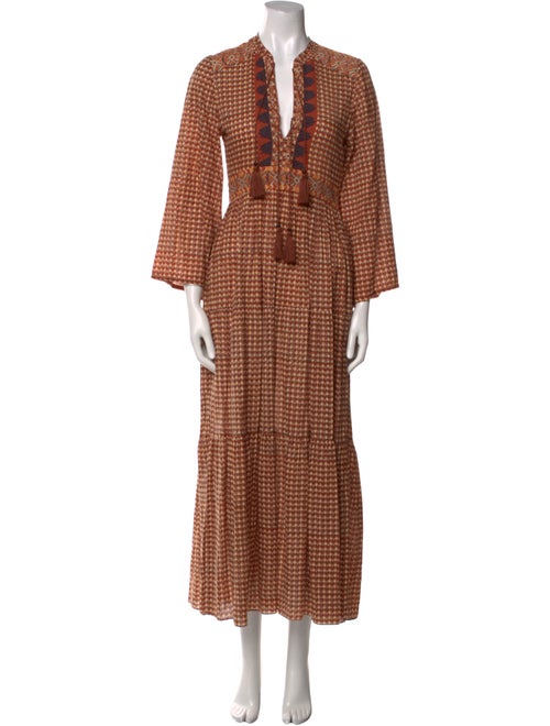 DÔEN Plaid Print Long Dress