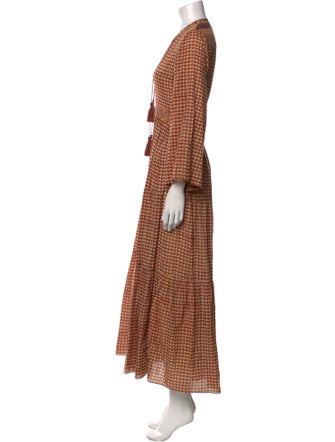 DÔEN Plaid Print Long Dress