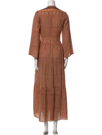 DÔEN Plaid Print Long Dress