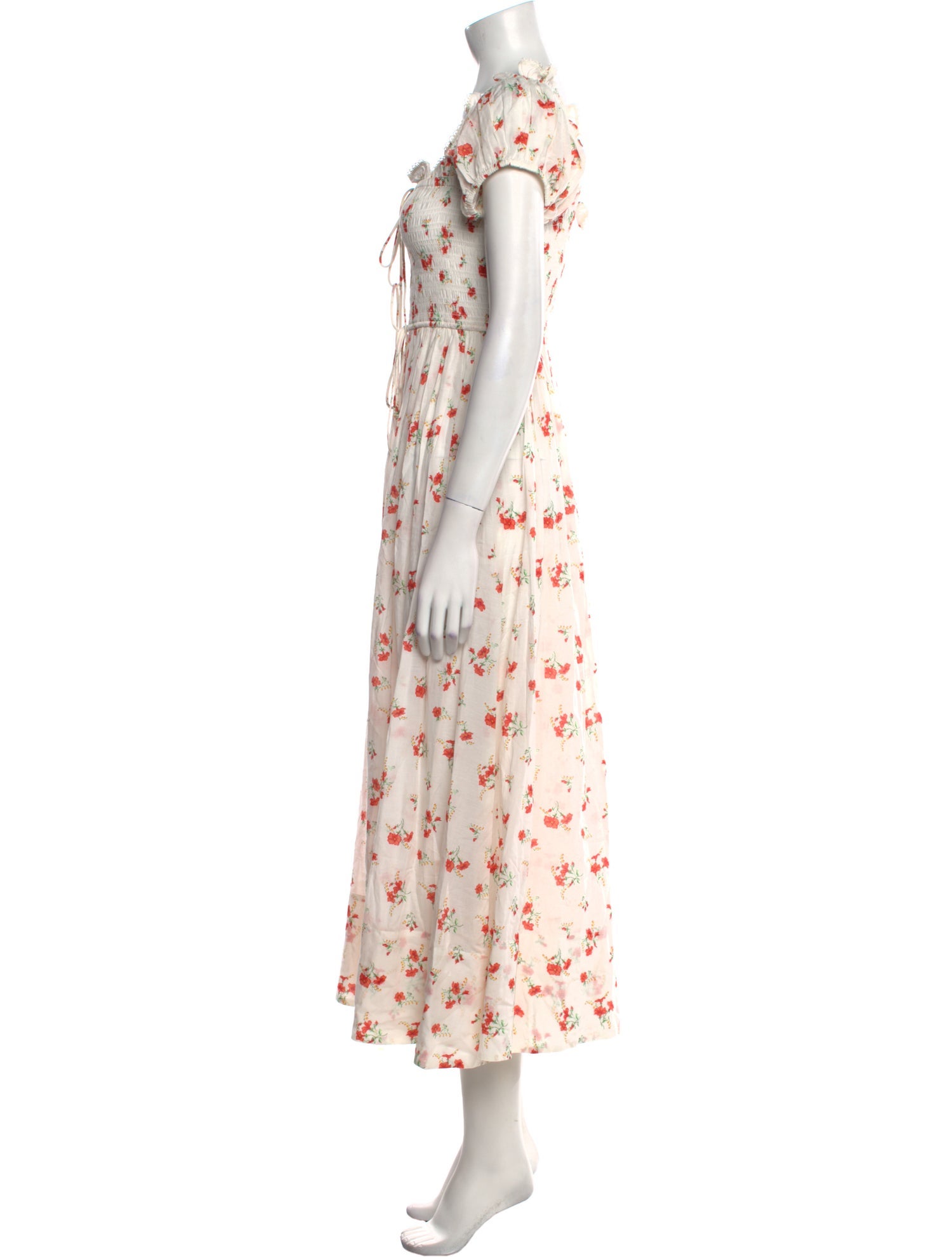 DÔEN Floral Print Midi Length Dress w/ Tags