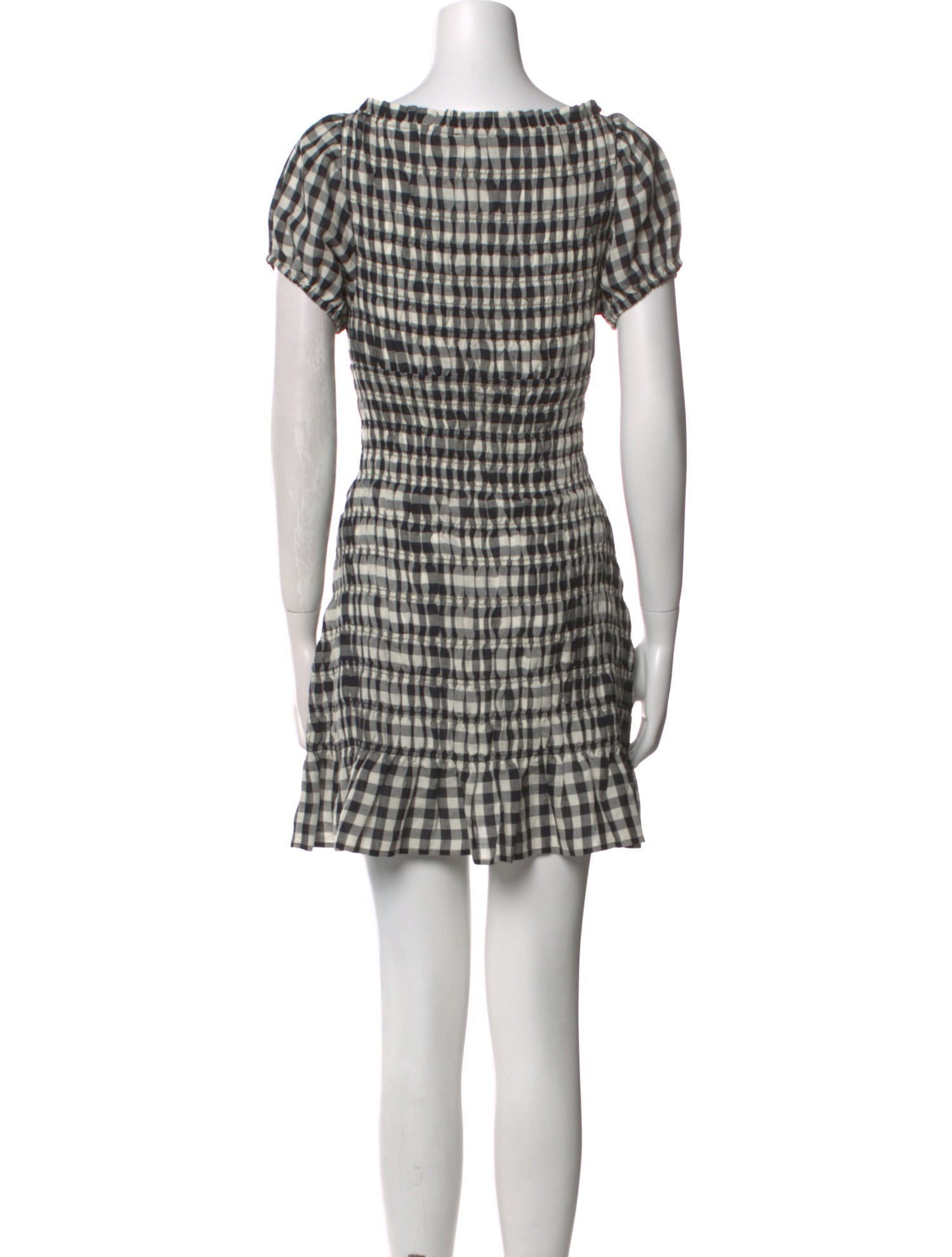 DÔEN Plaid Print Mini Dress