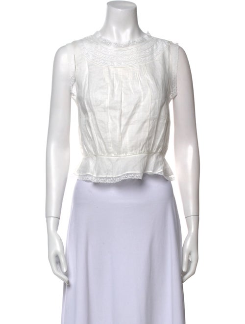 DÔEN Crew Neck Sleeveless Crop Top