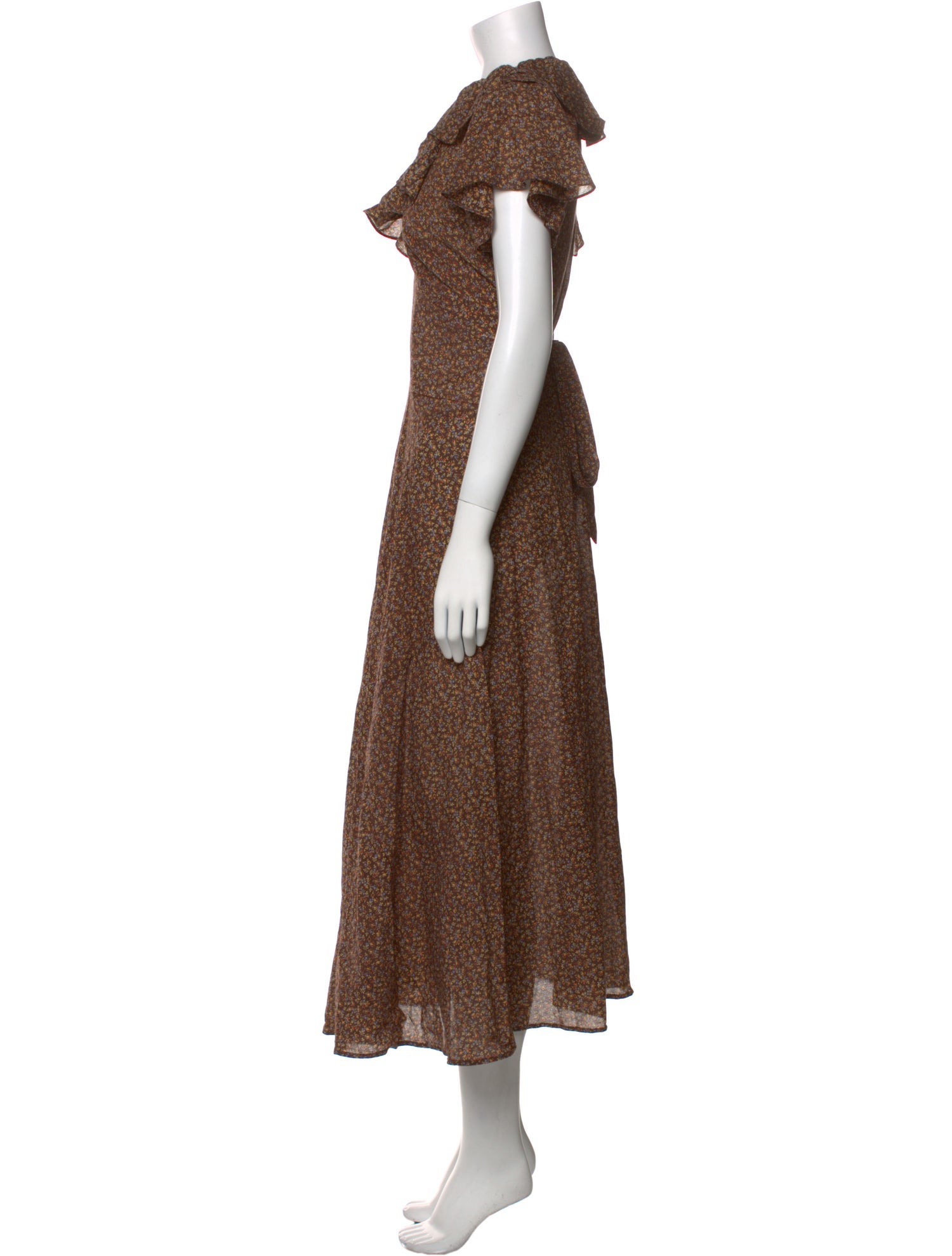 DÔEN Floral Print Knee-Length Dress