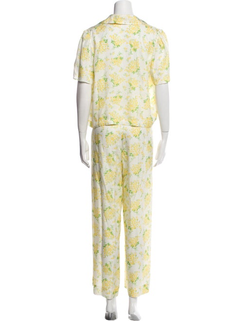 DÔEN Silk Floral Print Pant Set