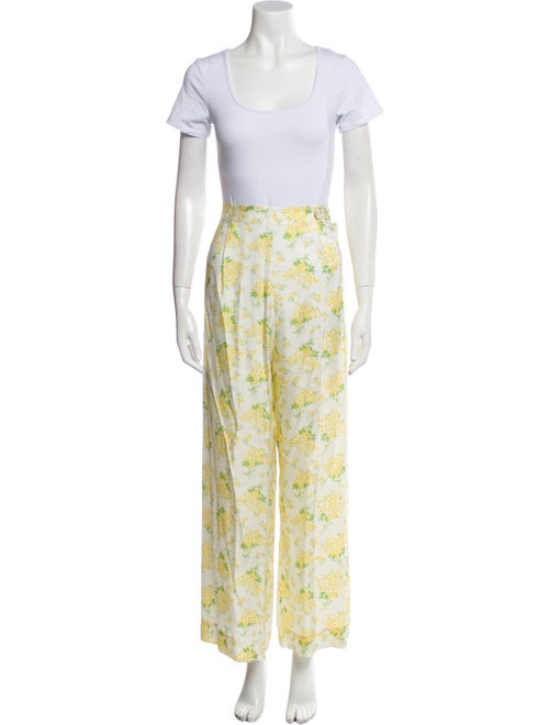 DÔEN Silk Floral Print Pant Set