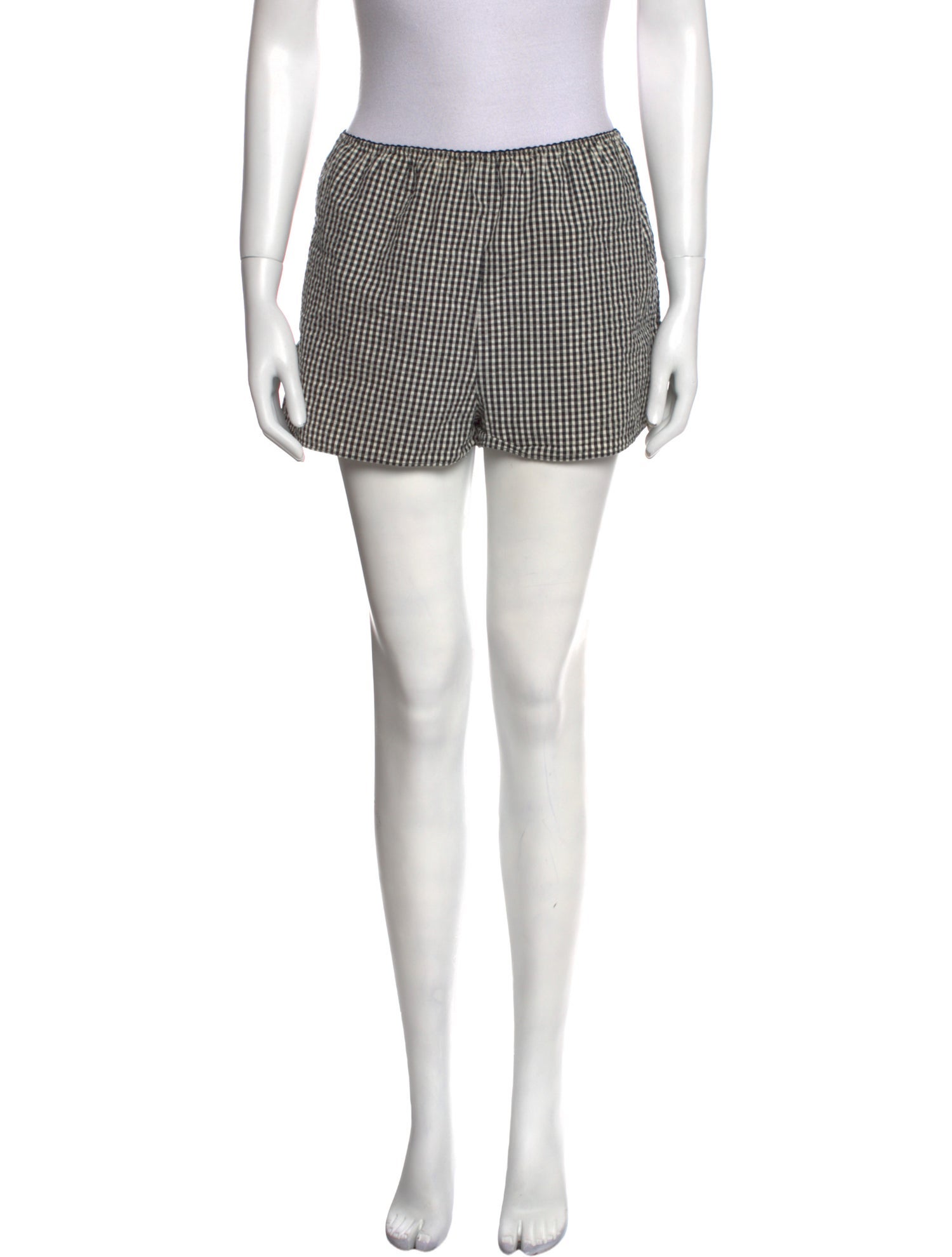 DÔEN Plaid Print Mini Shorts