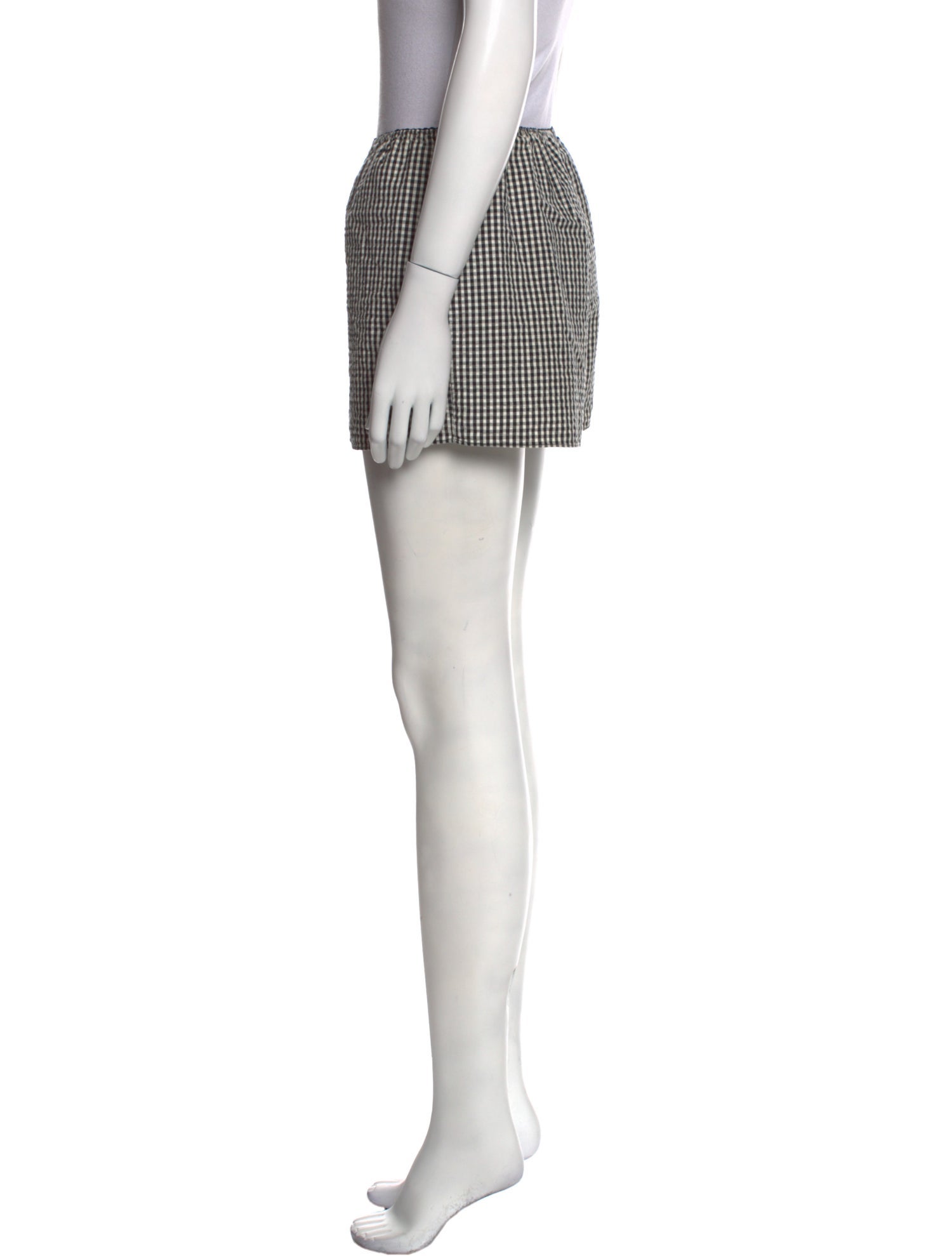 DÔEN Plaid Print Mini Shorts