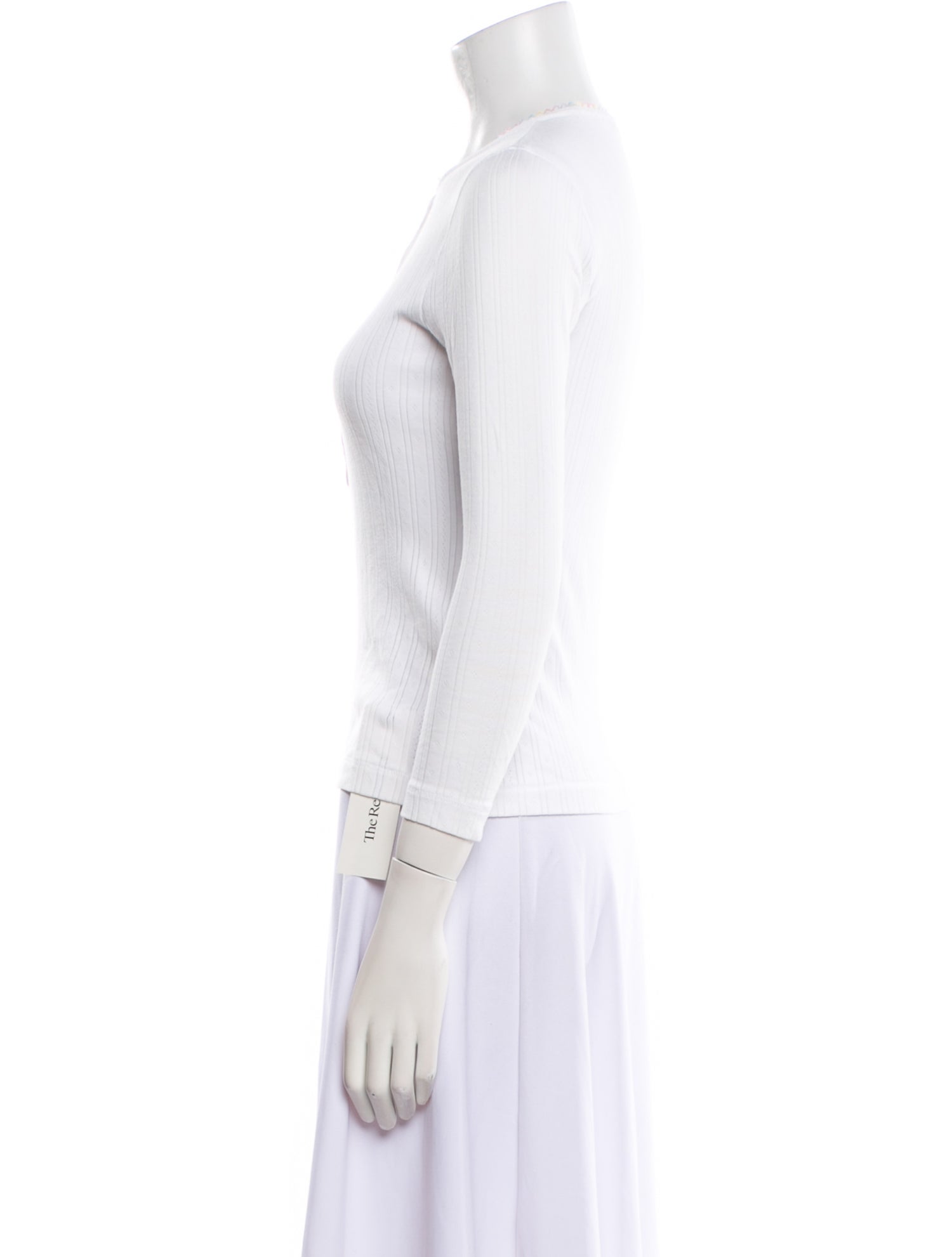 DÔEN Crew Neck Three-Quarter Sleeve Top