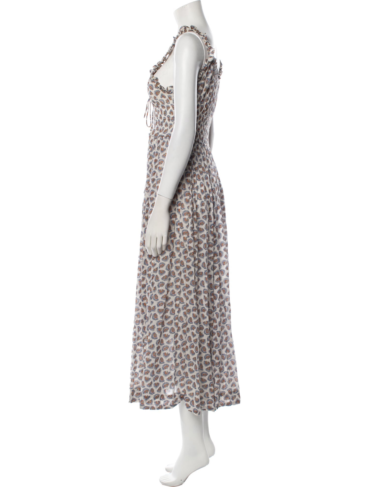 DÔEN Animal Print Midi Length Dress