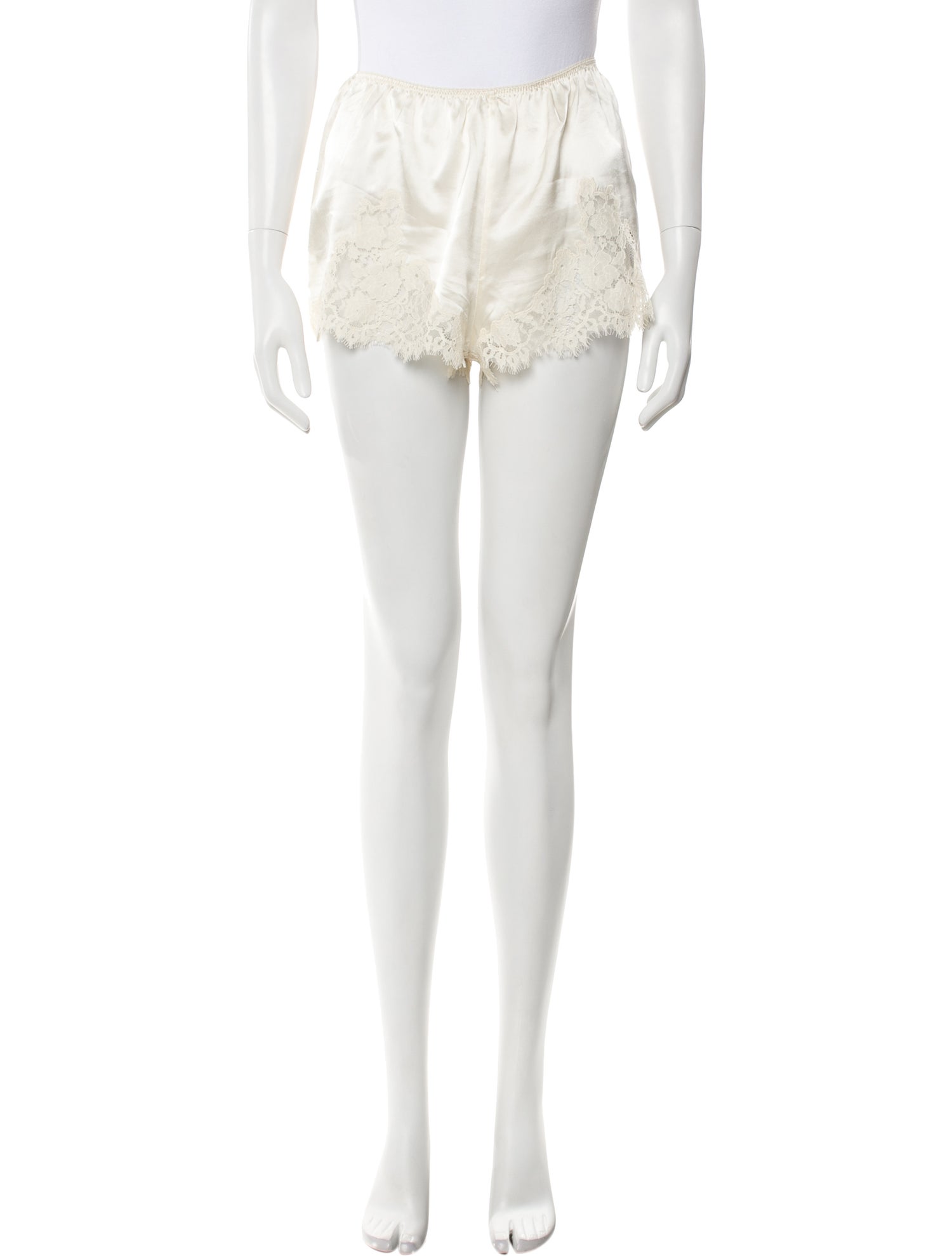 DÔEN Silk Lace Trim Embellishment Lounge Set