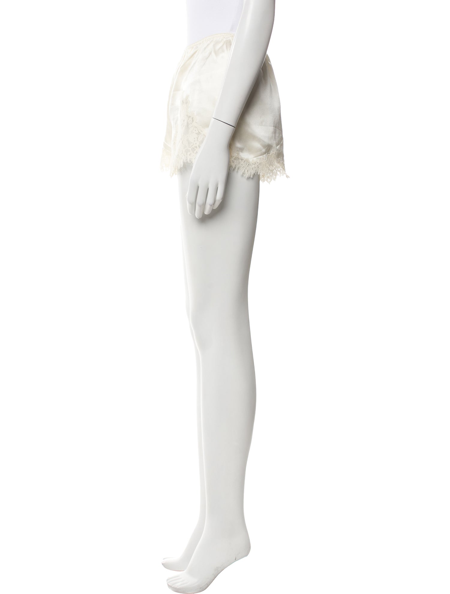 DÔEN Silk Lace Trim Embellishment Lounge Set