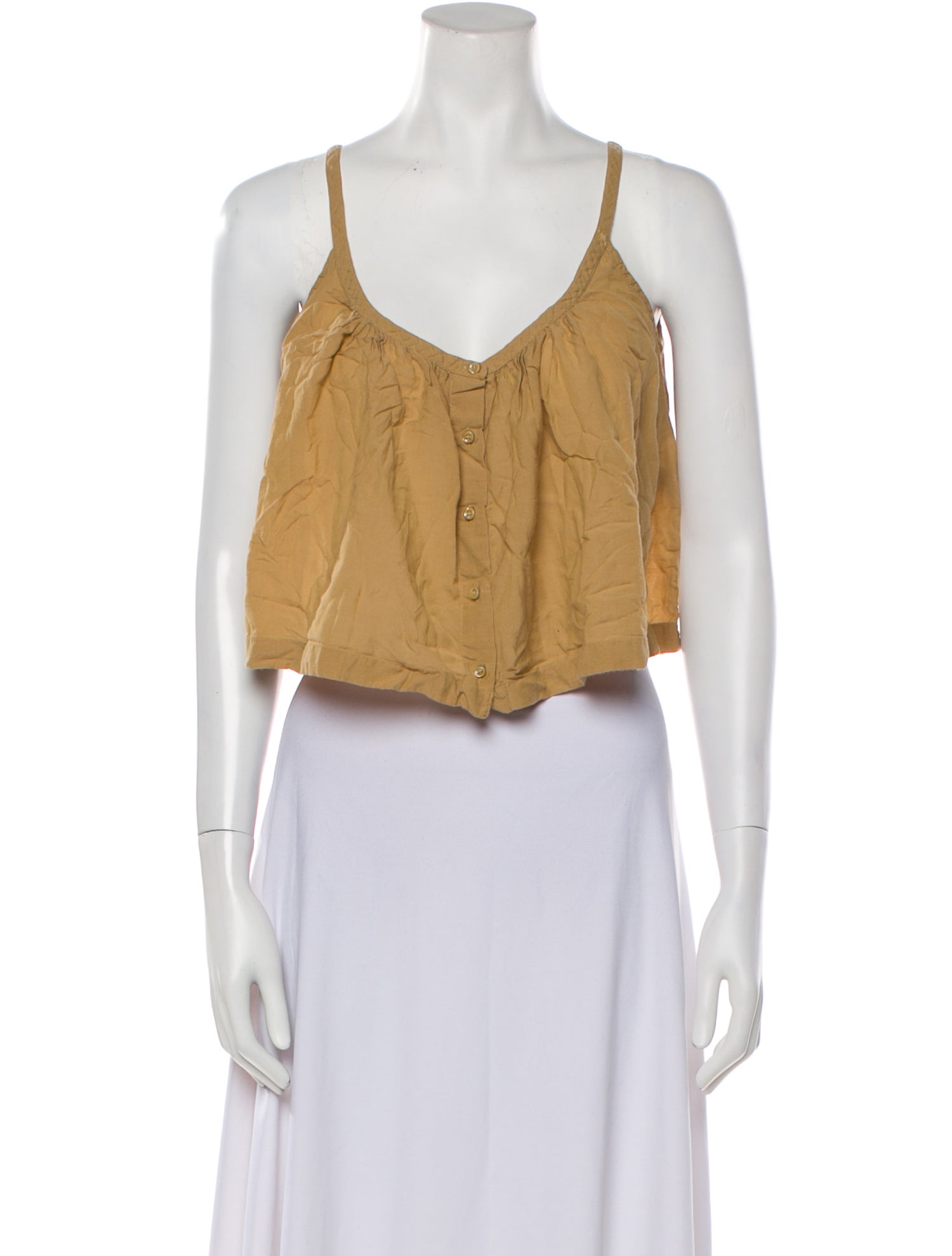 DÔEN V-Neck Sleeveless Crop Top