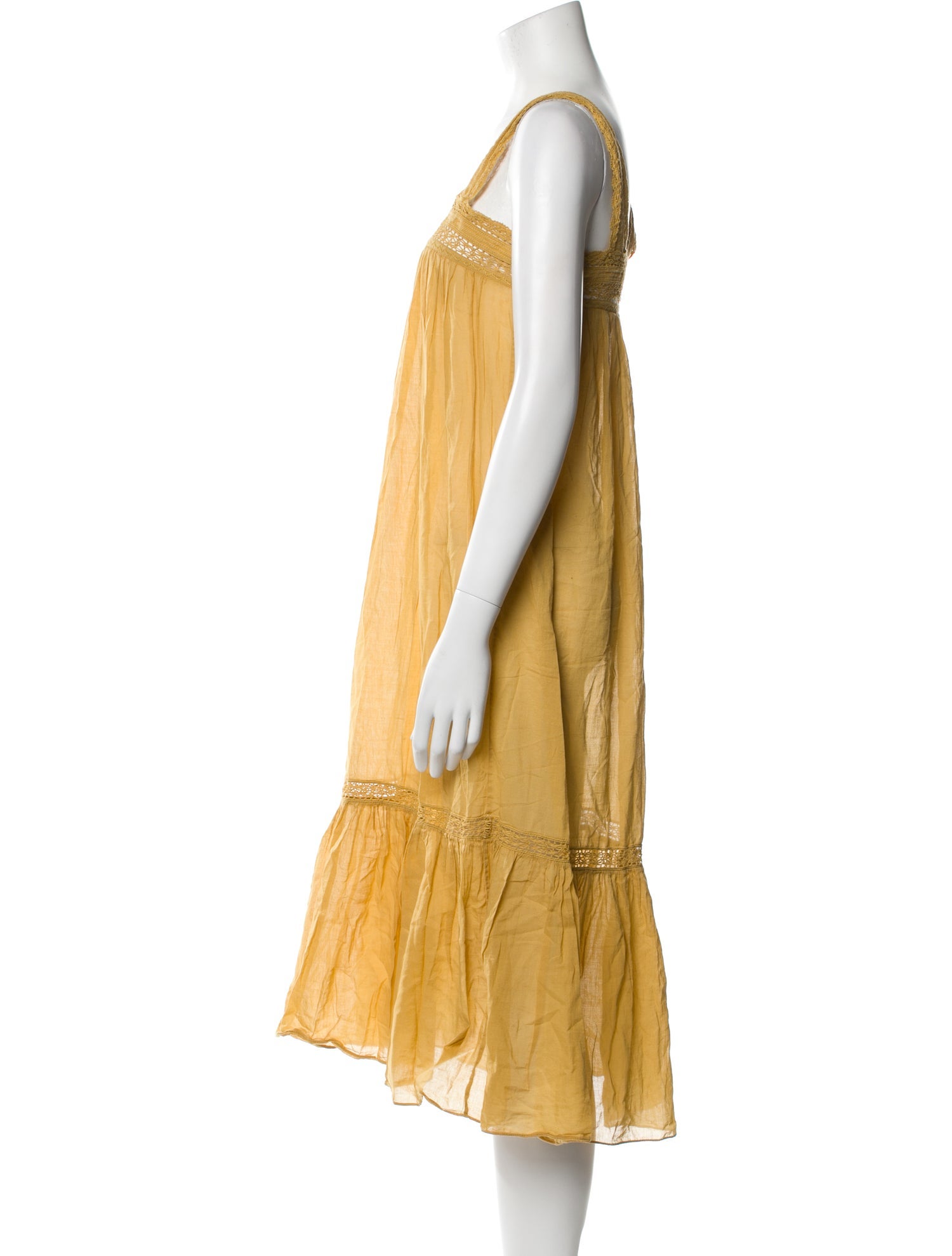 DÔEN Square Neckline Midi Length Dress