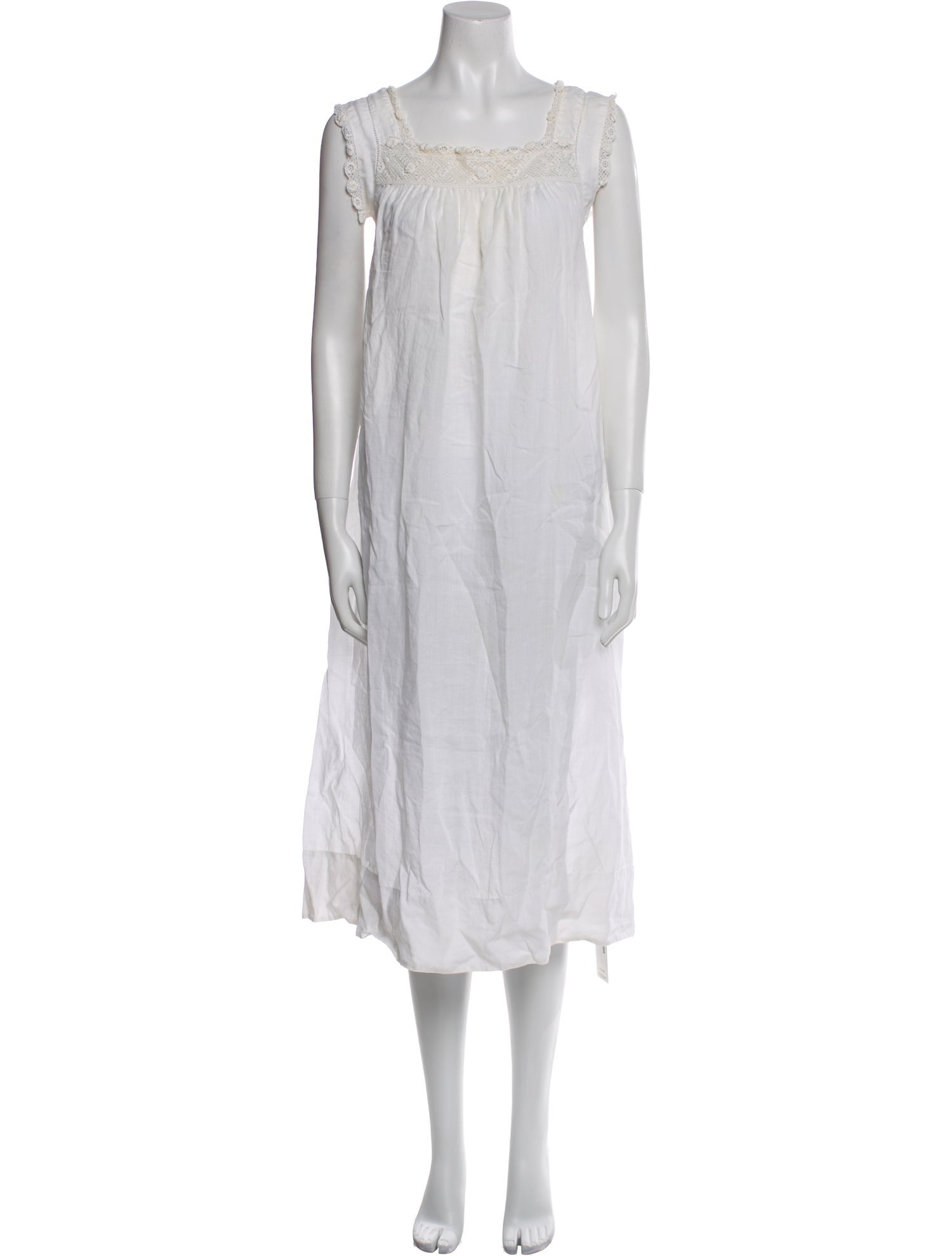 DÔEN Square Neckline Midi Length Dress