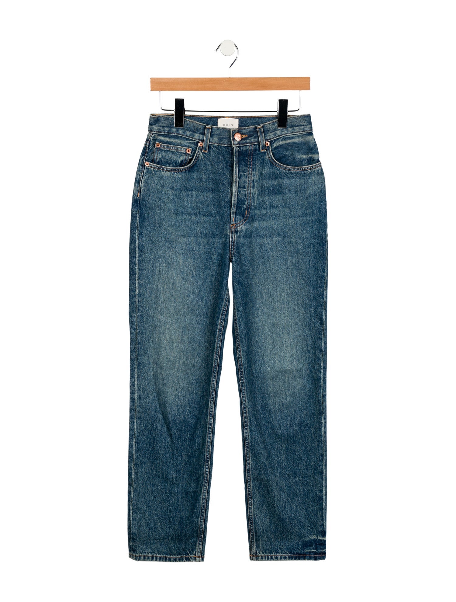 DÔEN High-Rise Straight Leg Jeans
