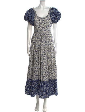 Dôen Dresses Floral Print Long Dress XS