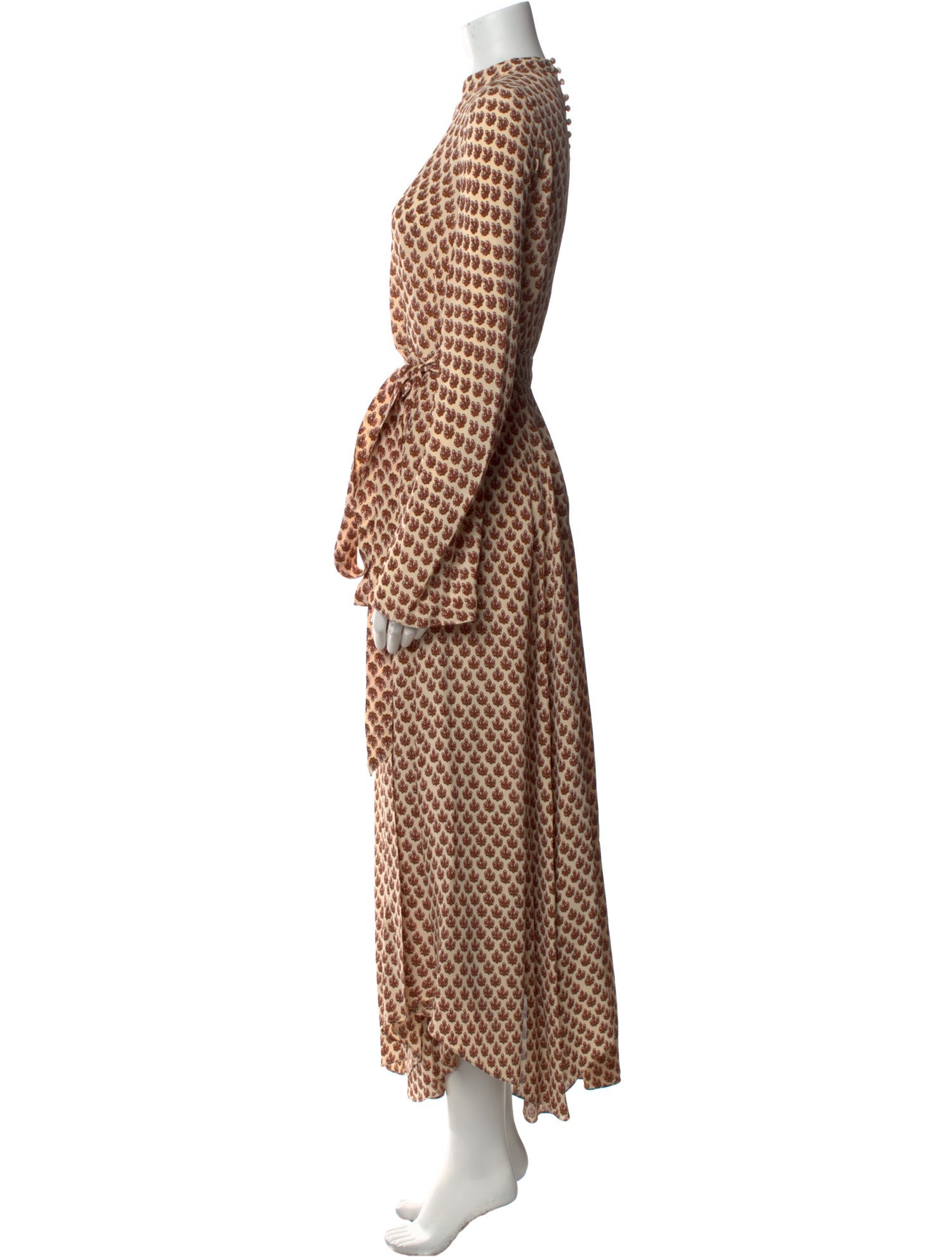 DÔEN Polka Dot Print Long Dress