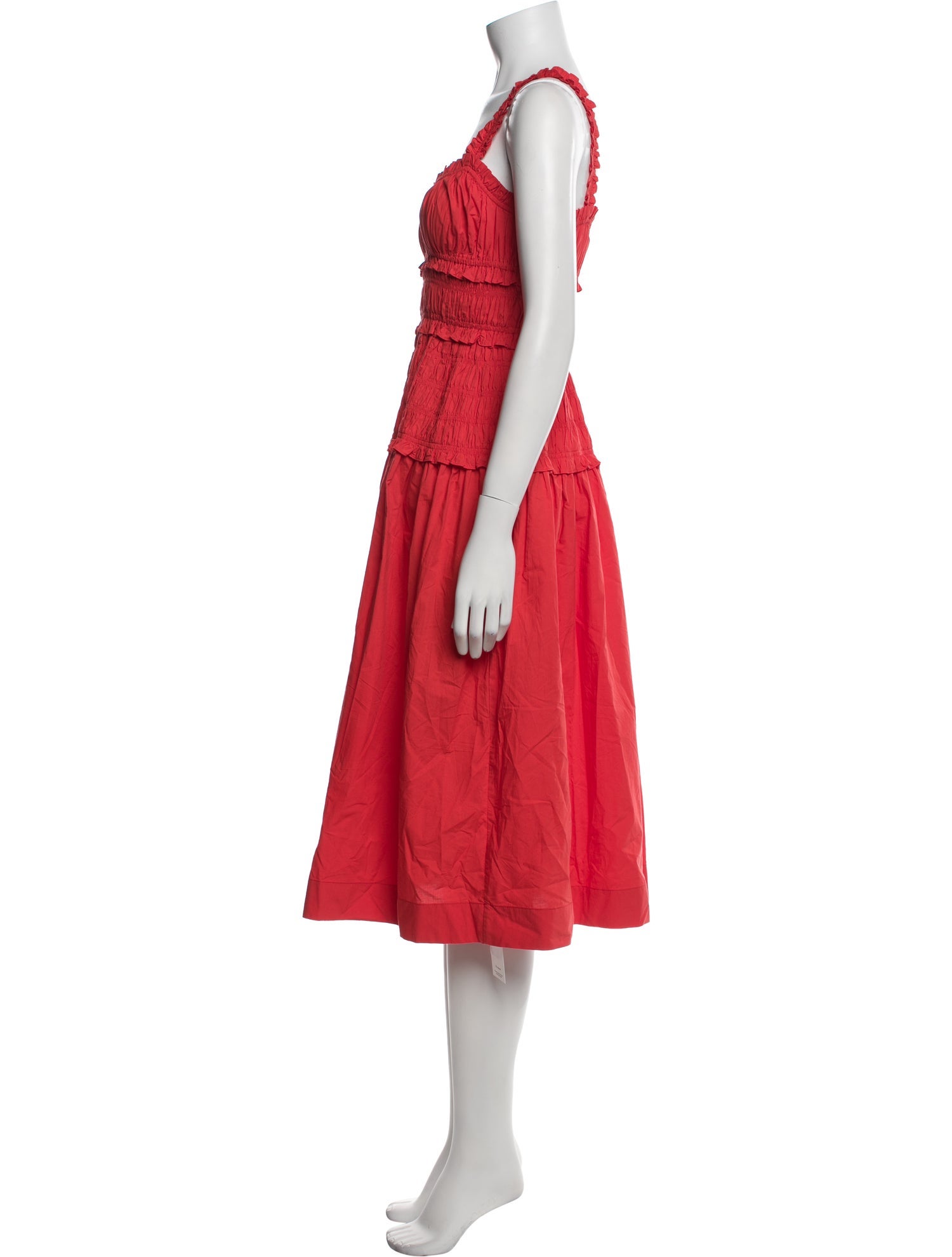 DÔEN Square Neckline Midi Length Dress