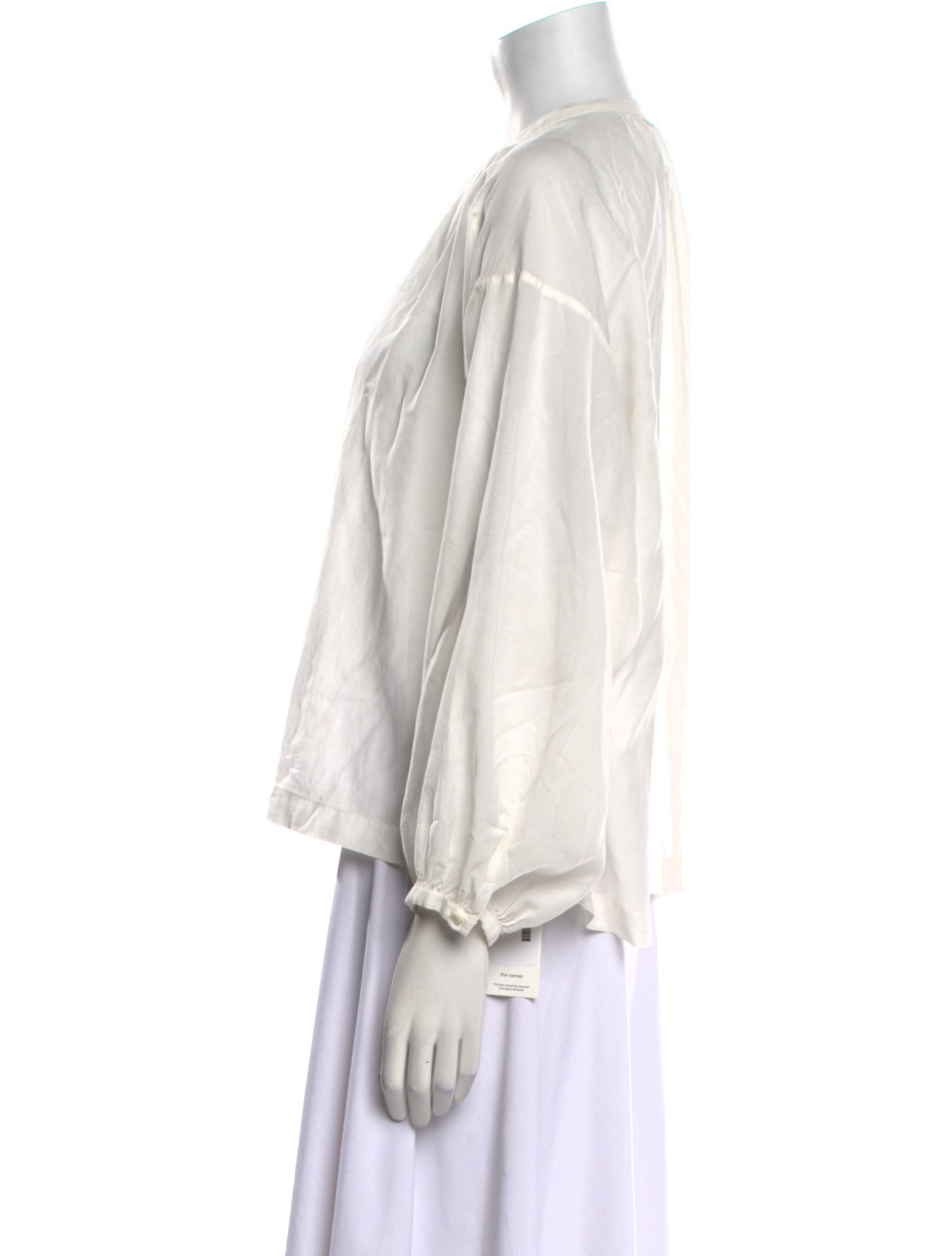 DÔEN Mock Neck Long Sleeve Blouse