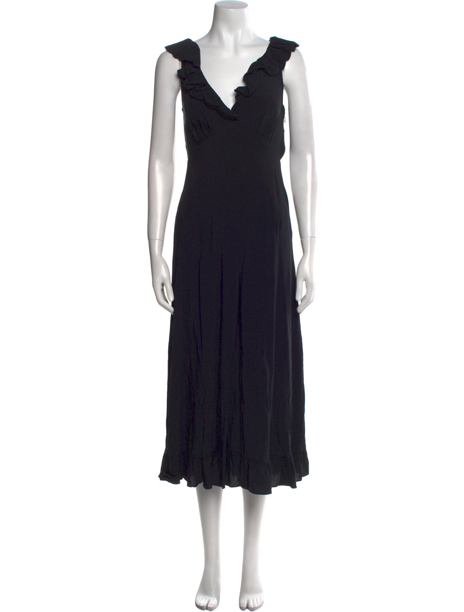 DÔEN V-Neck Midi Length Dress