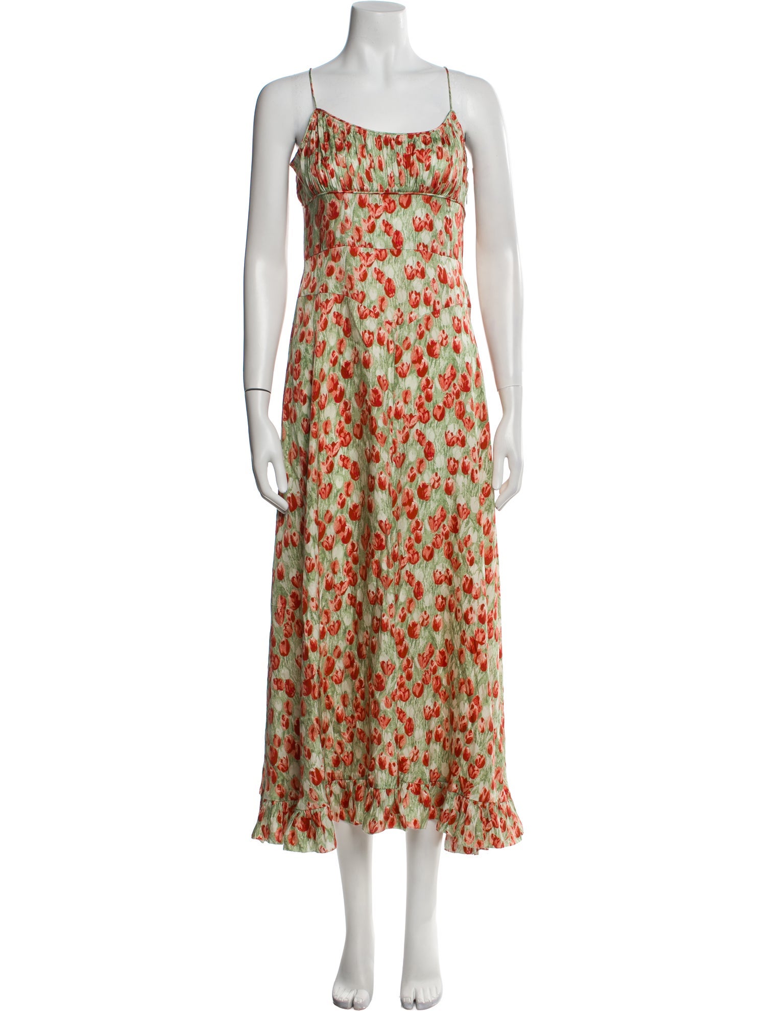 【GANNI】dress Ganni Floral Print Long Dress - Pink Dresses, Clothing