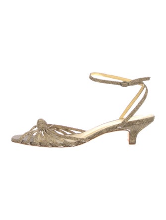 DÔEN Embossed Leather Animal Print Espadrilles