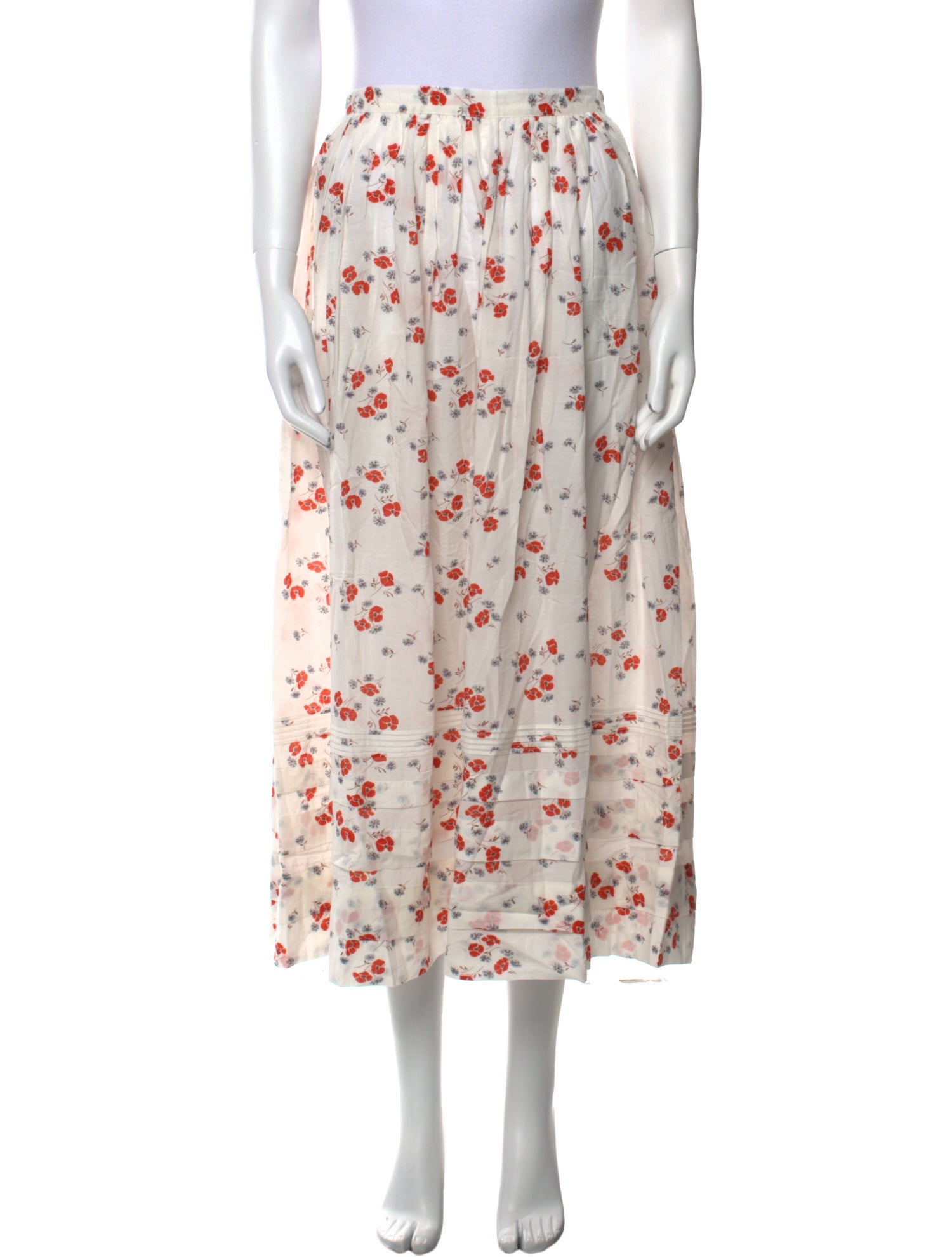 DÔEN Floral Print Midi Length Skirt w/ Tags