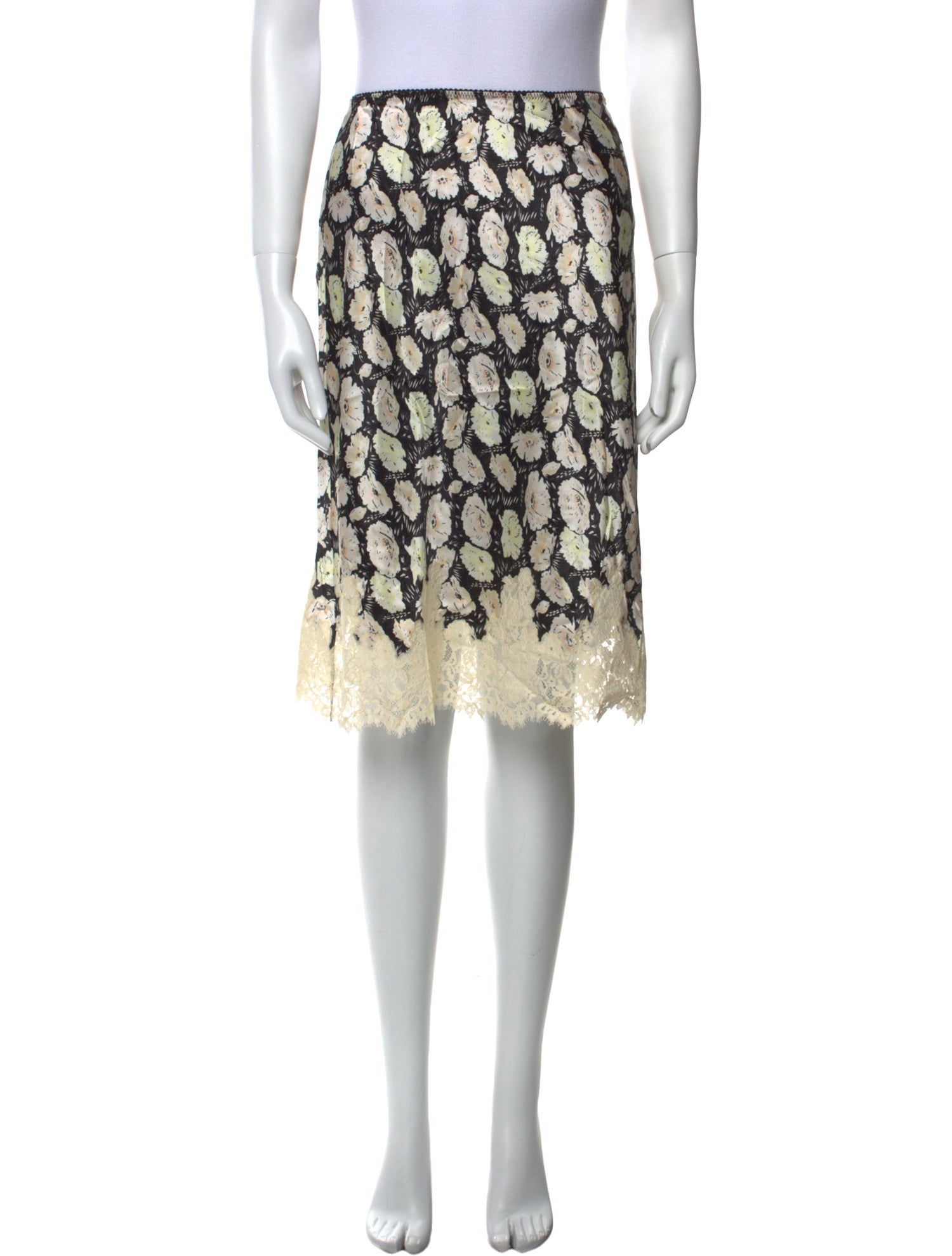 DÔEN Silk Knee-Length Skirt