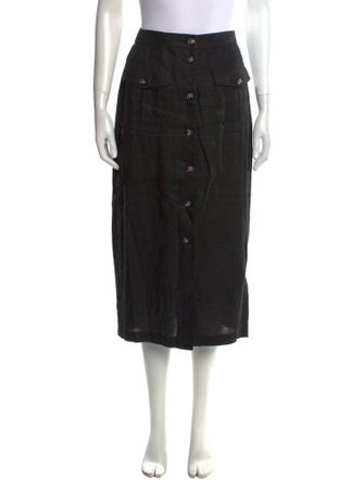 DÔEN Linen Midi Length Skirt