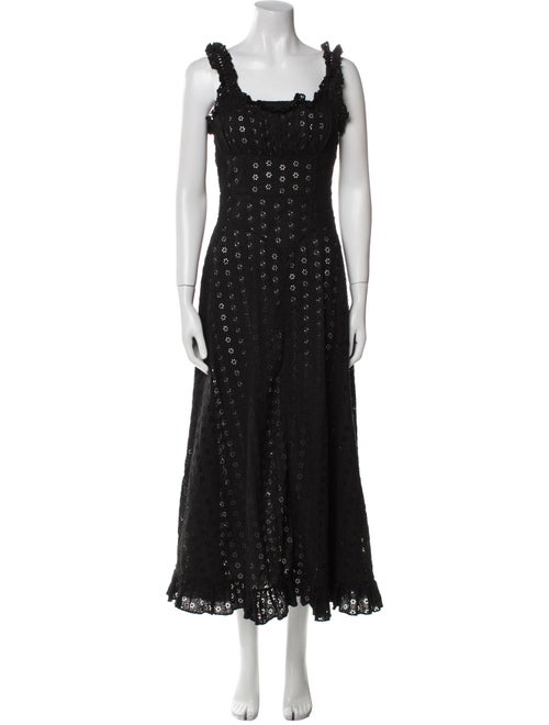 DÔEN Square Neckline Midi Length Dress