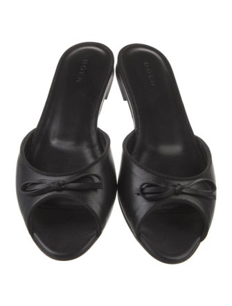 DÔEN Leather Bow Accents Slides