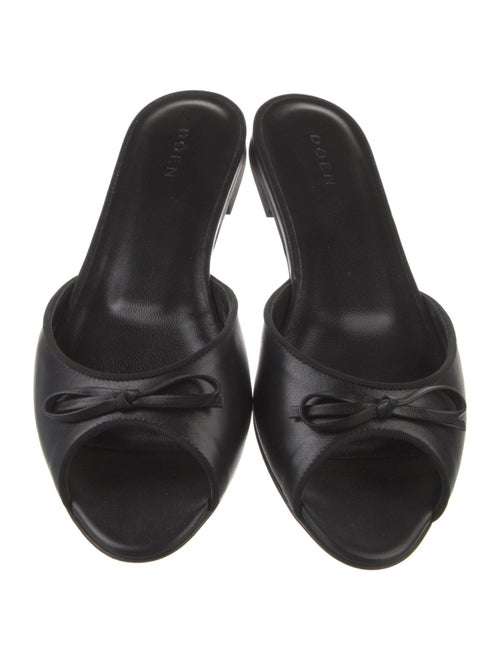 DÔEN Leather Bow Accents Slides