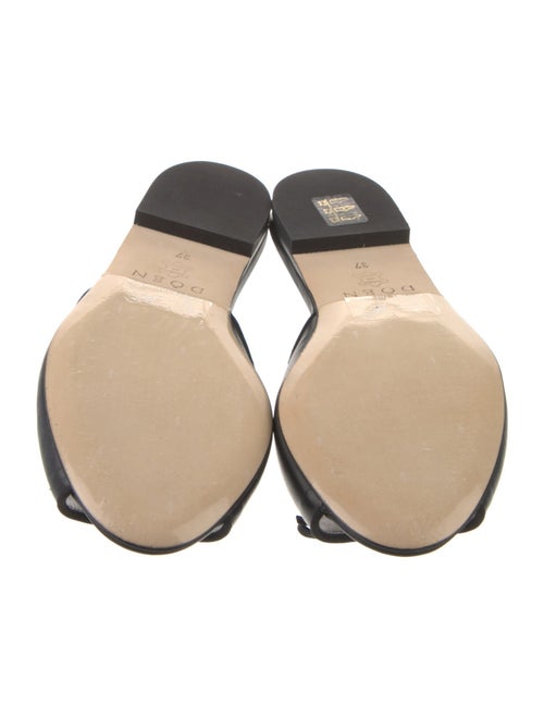 DÔEN Leather Bow Accents Slides