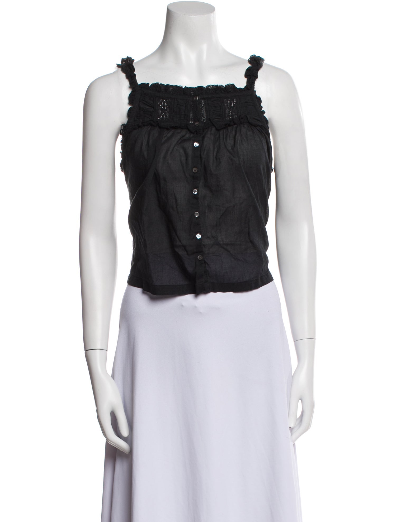 DÔEN Square Neckline Sleeveless Crop Top