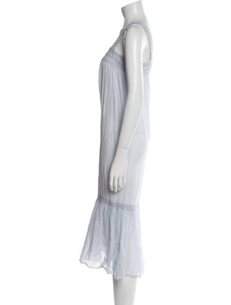 DÔEN Square Neckline Midi Length Dress