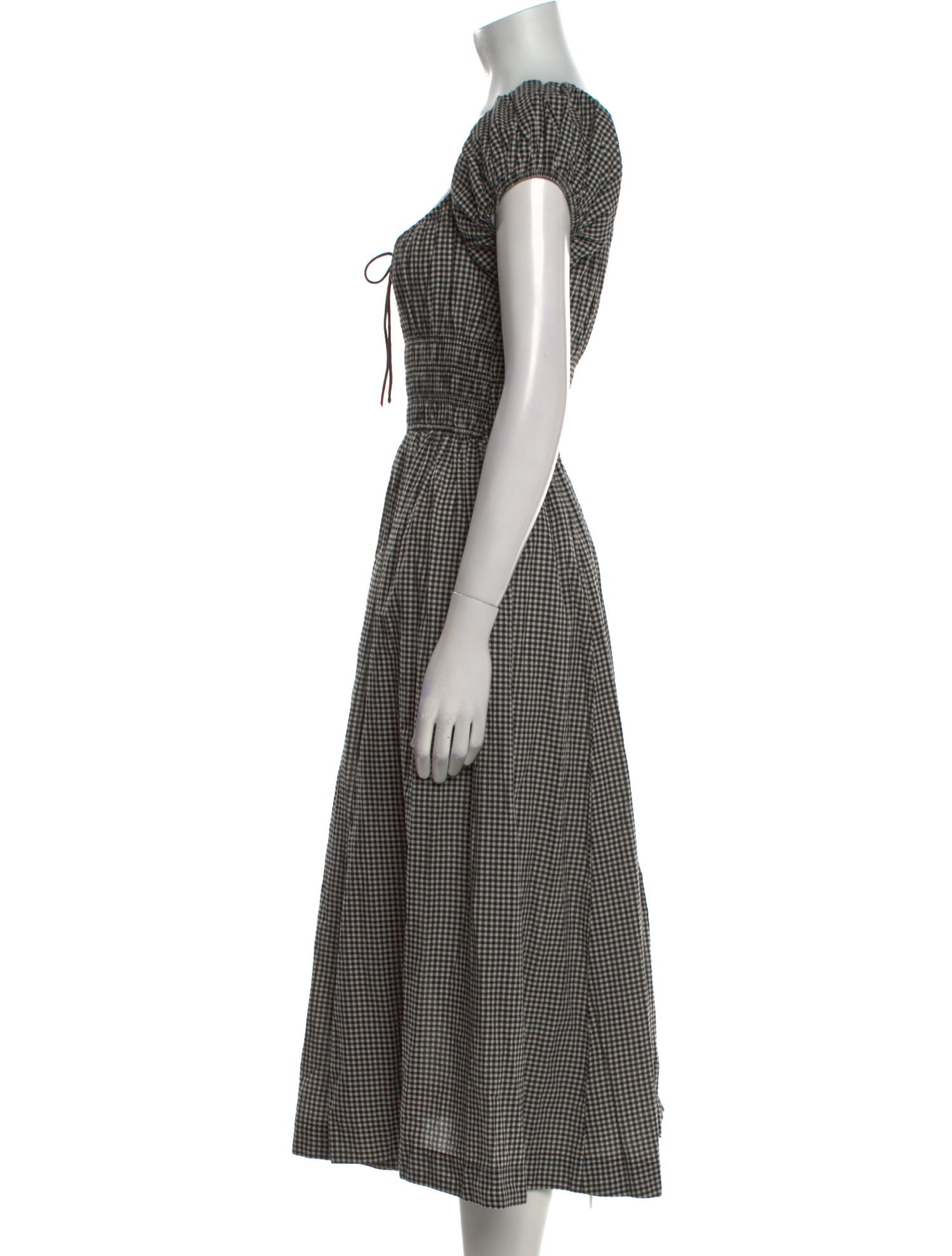 DÔEN Plaid Print Long Dress