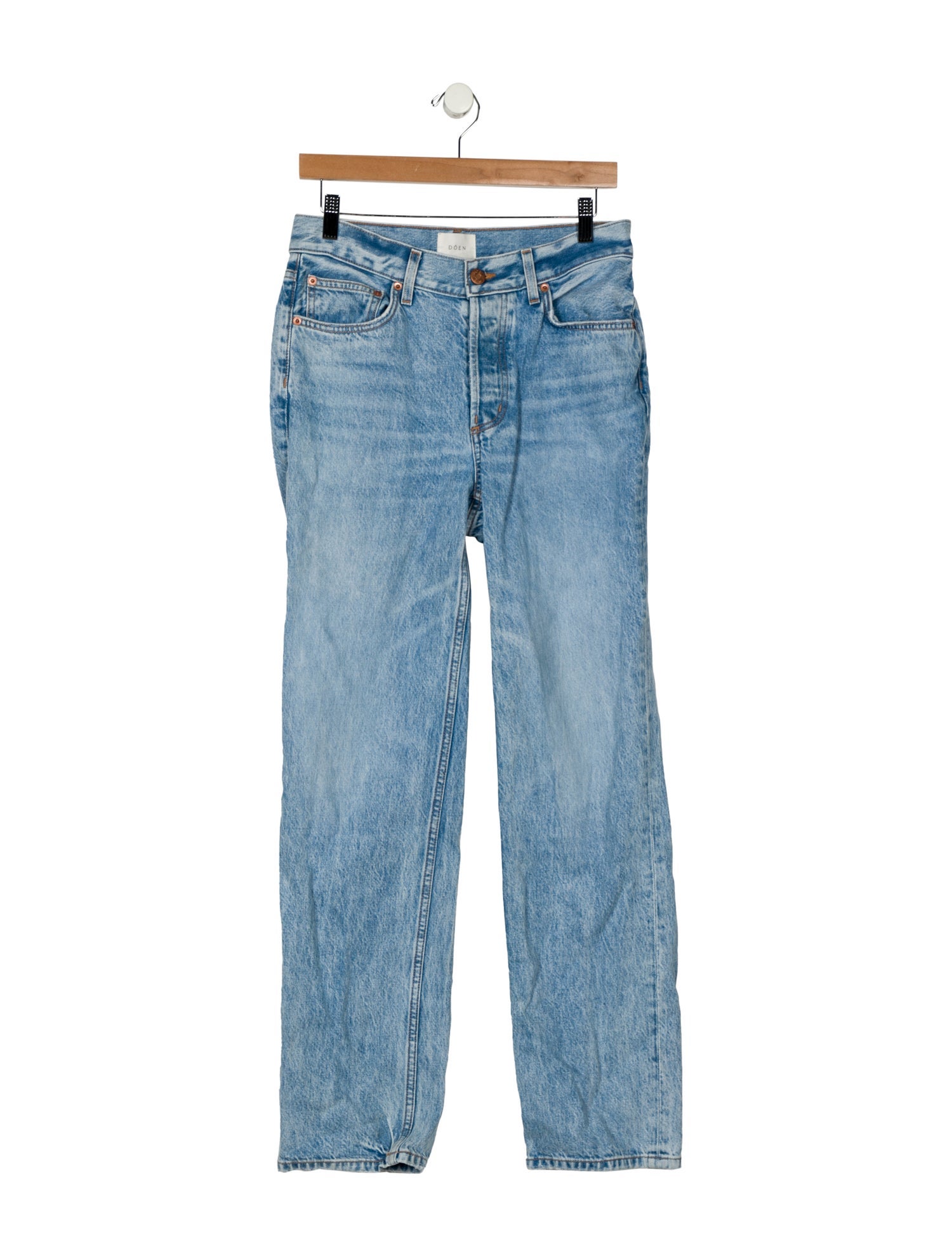 DÔEN Mid-Rise Straight Leg Jeans