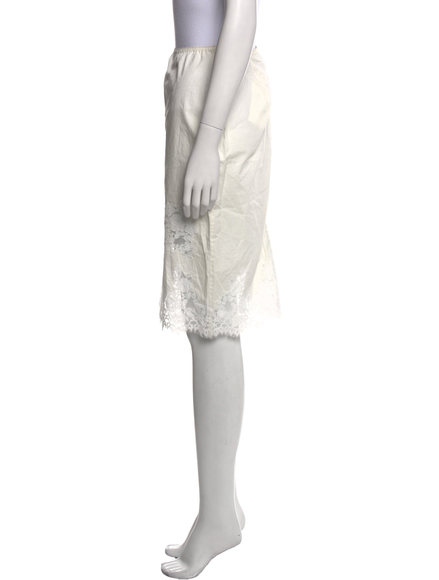 DÔEN Lace Trim Embellishment Knee-Length Skirt