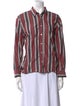 DÔEN Striped Long Sleeve Button-Up Top