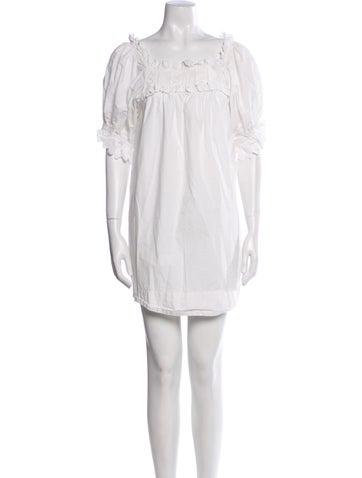 Dôen Dresses Square Neckline Mini Dress L