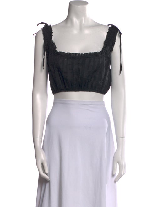 DÔEN Silk Square Neckline Crop Top