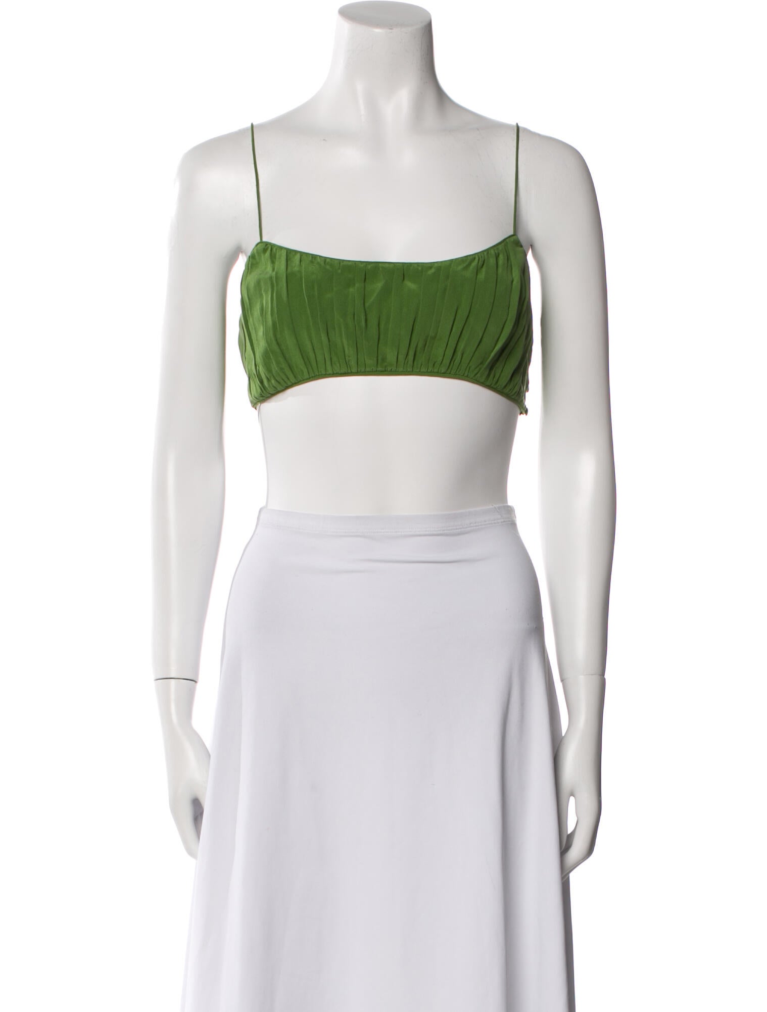 DÔEN Silk Square Neckline Crop Top