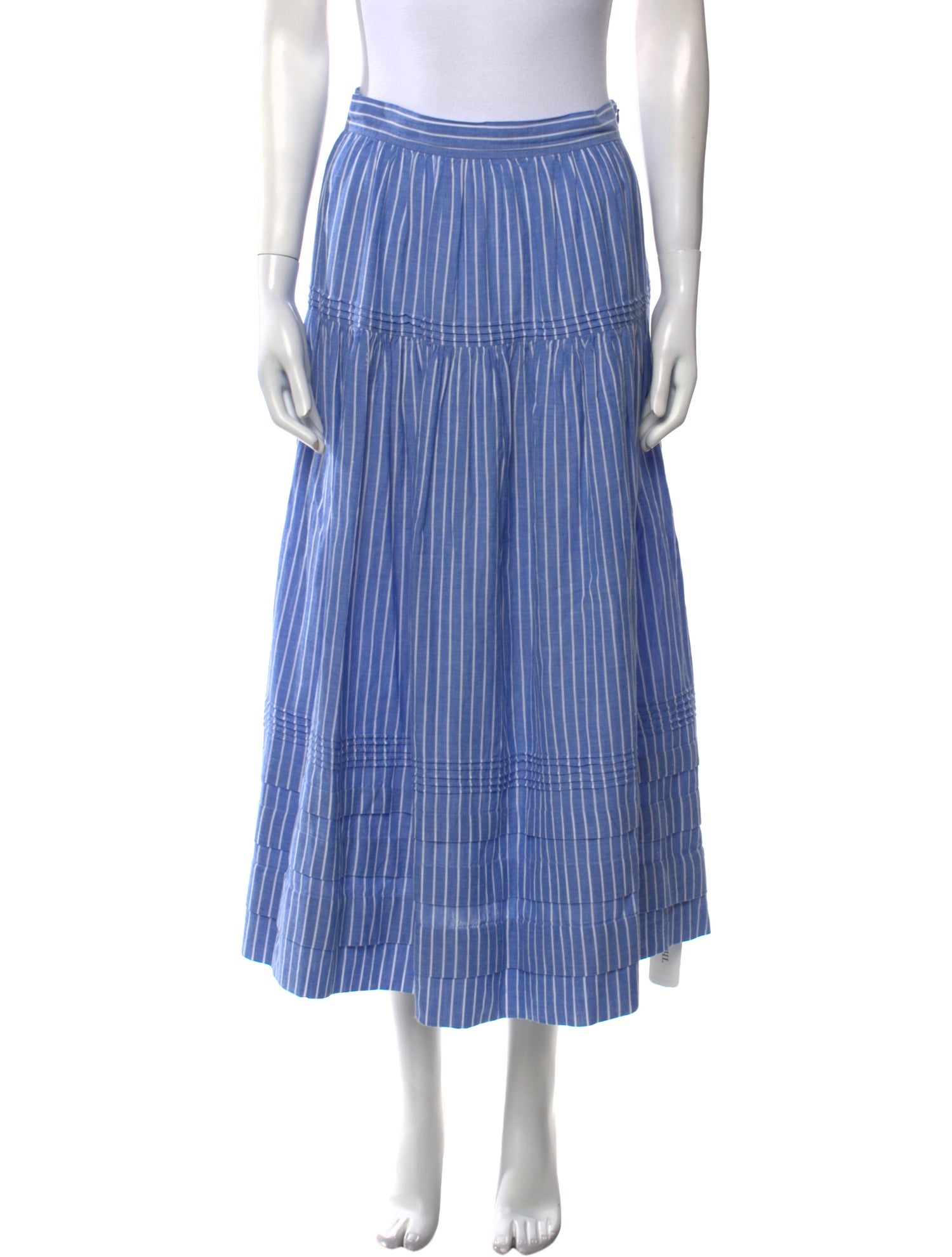 DÔEN Striped Midi Length Skirt