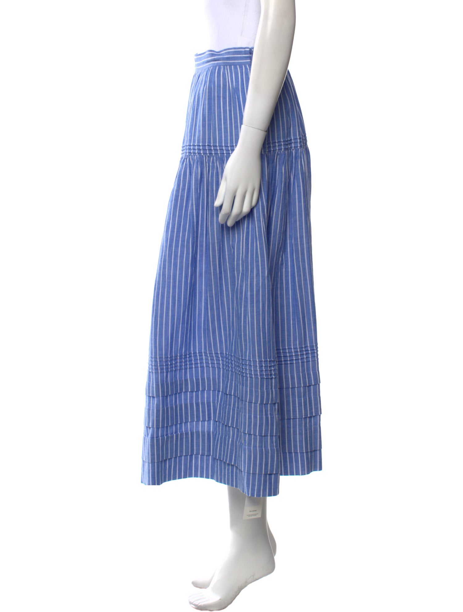 DÔEN Striped Midi Length Skirt