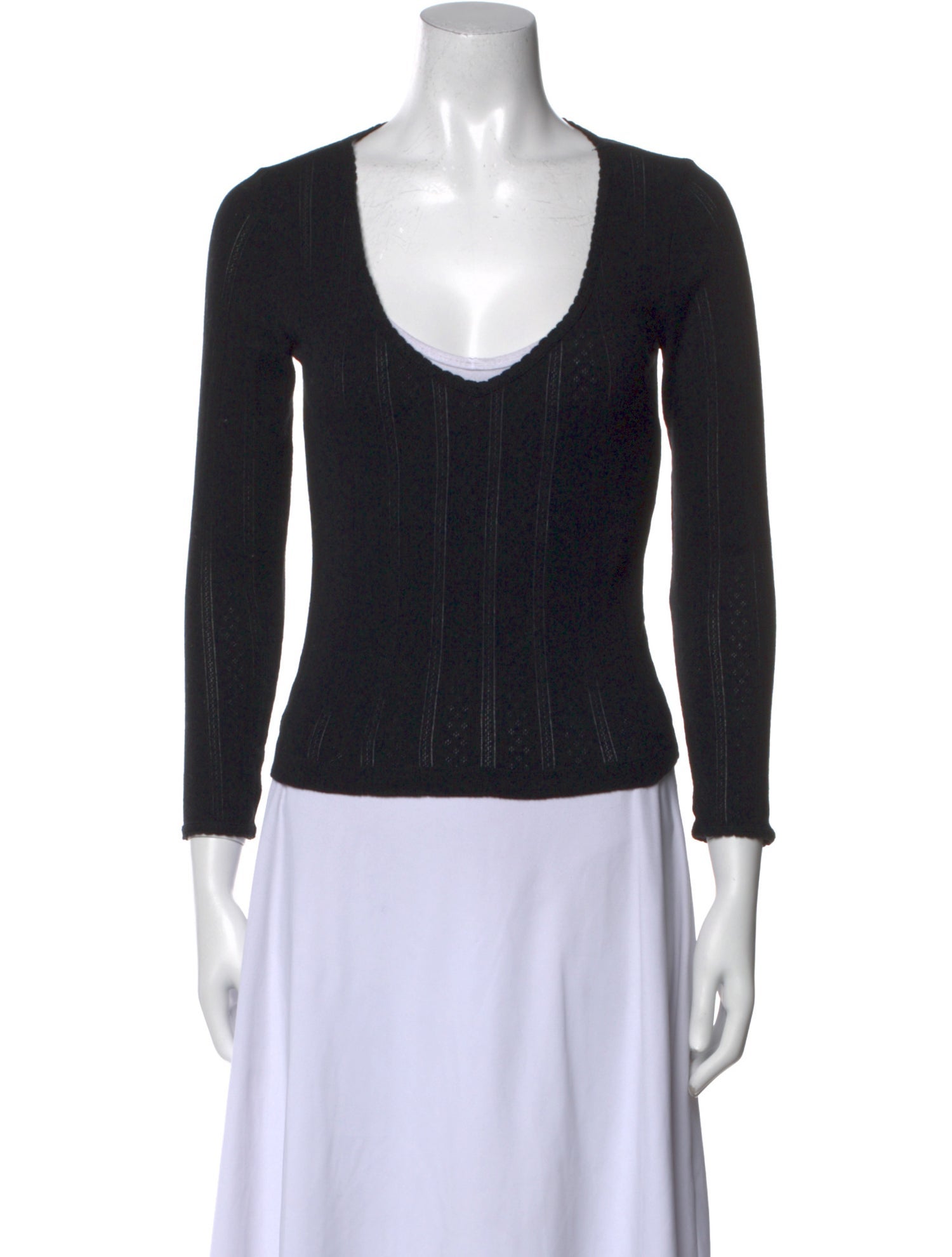 DÔEN Scoop Neck Three-Quarter Sleeve Top